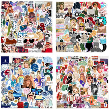 Decoratieve stickers collectie, krasbestendige vinylstickers met water- en zonbescherming, duurzame doe-het-zelf decoratiestickers voor telefoons en