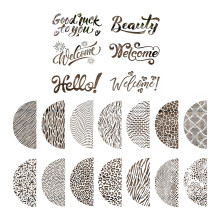 30Pcs Flower Drawing Stencils 11.8x5.9in Professional-F26
