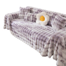 Comfort Faux Throw Blanket Double Sided, Soft, Warm, -Purple C