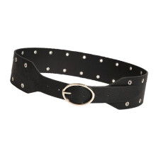 Unisex Punk Waistbelt Studded Belt For Daily Wear 120cm-Black