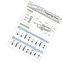 Trumpet Chord Fingering Practice Chart Coated Paper-large
