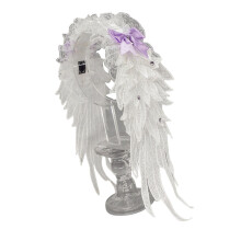 Punk Hairband Angel Wing Bowknot Comfortable-White purple