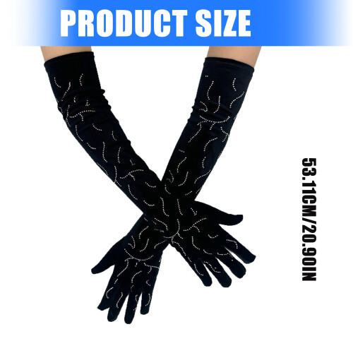 Gants longs pour boîte de nuit, gants à manches d'opéra pour 2