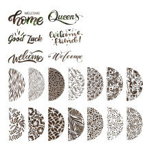 30Pcs Flower Drawing Stencils 11.8x5.9in Professional-F25