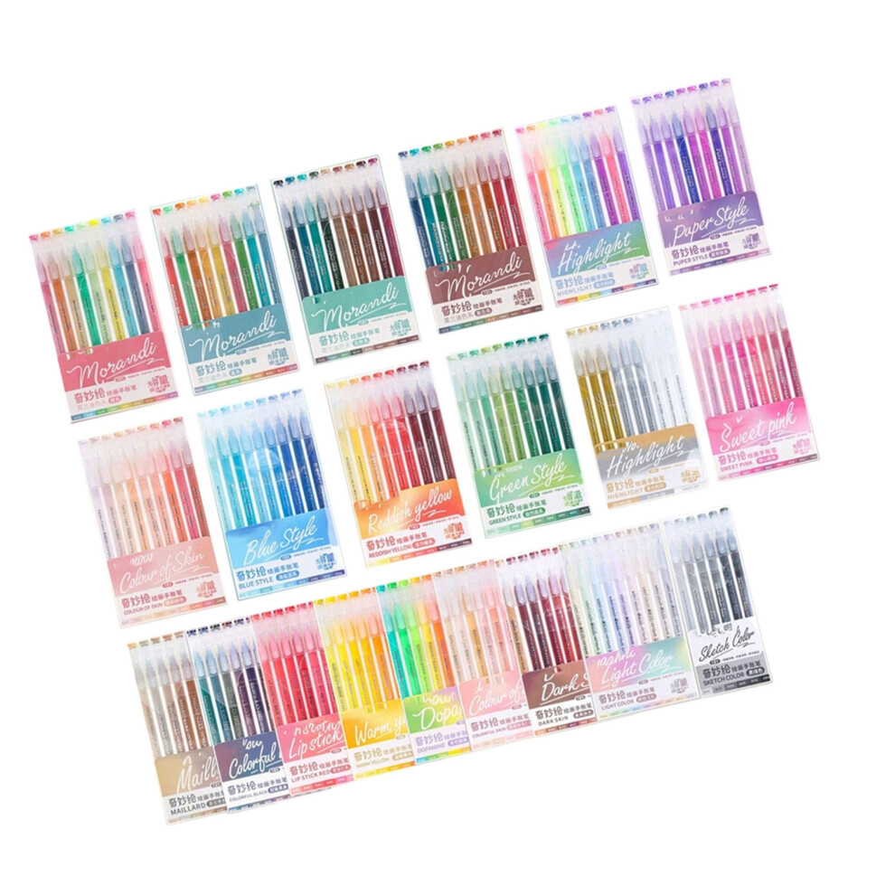 Fluorescent Color Gel Pen 0.6Mm Needle Tip Colored Gel-186Pcs 7696001164365