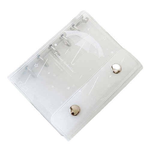 Flexible Rings Systems Clear Rings Binder Cover-white umbrella