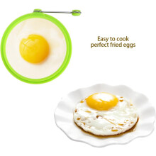 Non Stick Egg Rings For Perfect Pancake Mold, Food Grade Silicone Breakfast Sandwiches Maker With Heat Insulation Collapsible Handle, Suitable For