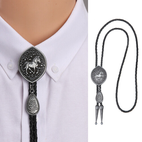 Sophisticated Bolo Necktie With Adjustable Design-Silver 1
