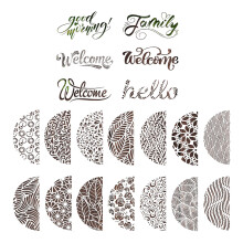 30Pcs Reusable Floral Templates for Painting Card Making-F24