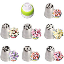 Cake Decorating Tools, Unique Food Grade Stainless Steel Icing Piping Nozzles for Austin Rose Petal Nozzle Designs, 11-Piece Set, Reusable and Easy