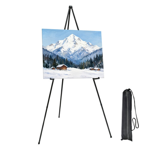 Metal Easel Display Stand For Artists Featuring Strong-Black