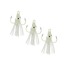 3 pieces of nightglowing claw hooks for squid bait flexible fishing hooks with rotating anchors effective fishing at night