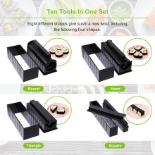 Gourmet Sushi Artisan Kit, Premium Plastic Plates Non-Stick Spatula Included For Hassle-Free Cleanup, Perfect For Home And Restaurant Use