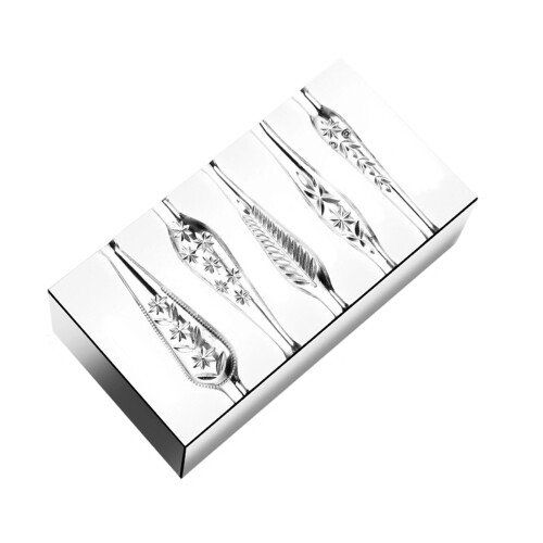 Anti Rust Steel Star Pattern Die Metal Jewelry Ring-5 pattern