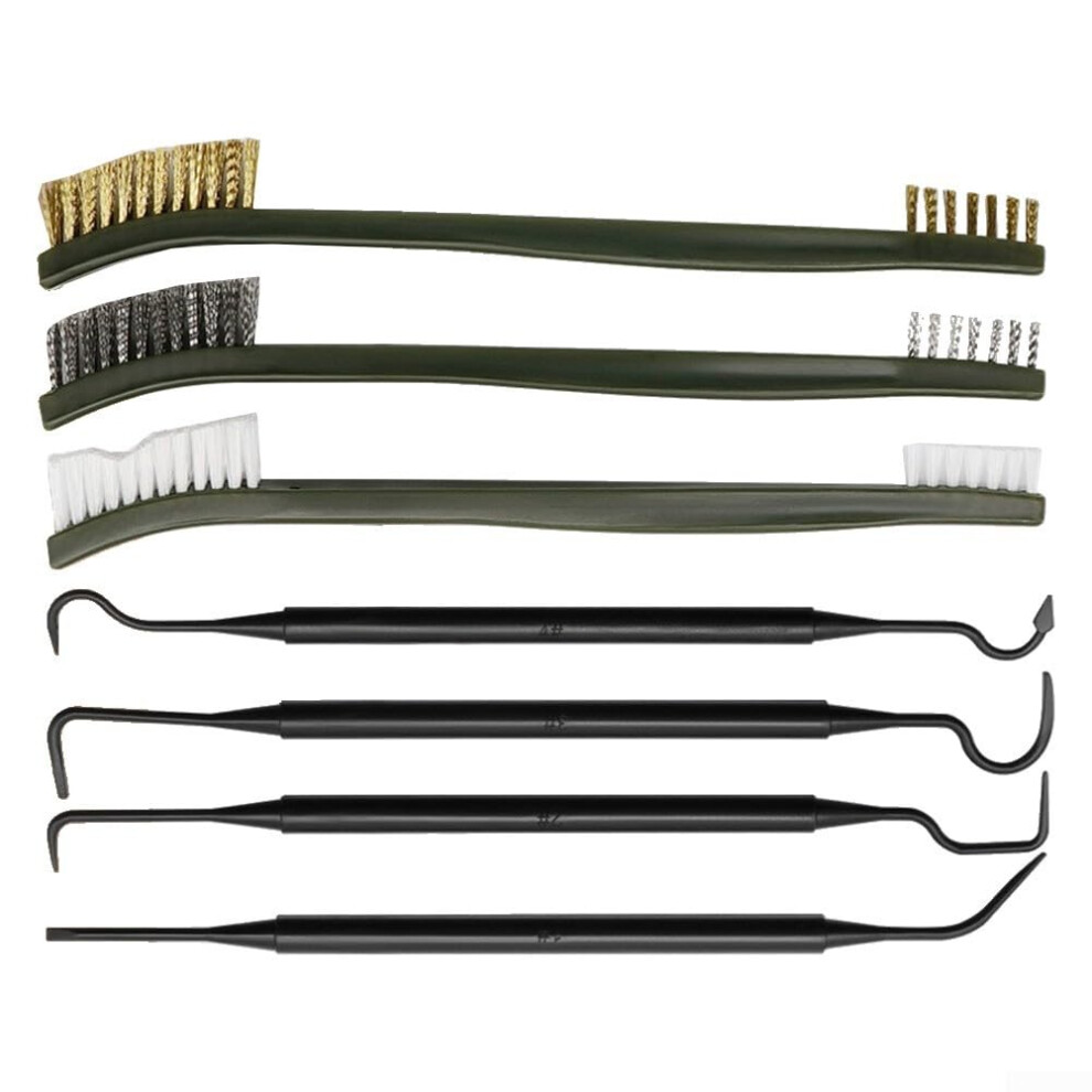 Efficient Double Ended Nylon Pick Set With Steel Wire Brushes, For Car Detailing Projects Ref: 6853 9119770894205
