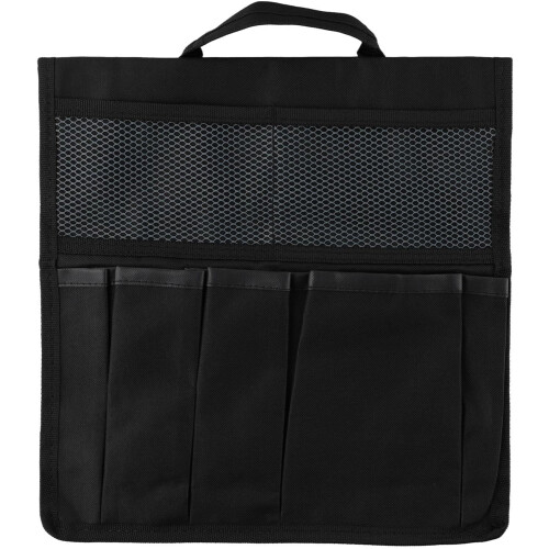 Garden bag for tools with comfortable seating and efficient storage solutions (black) 1