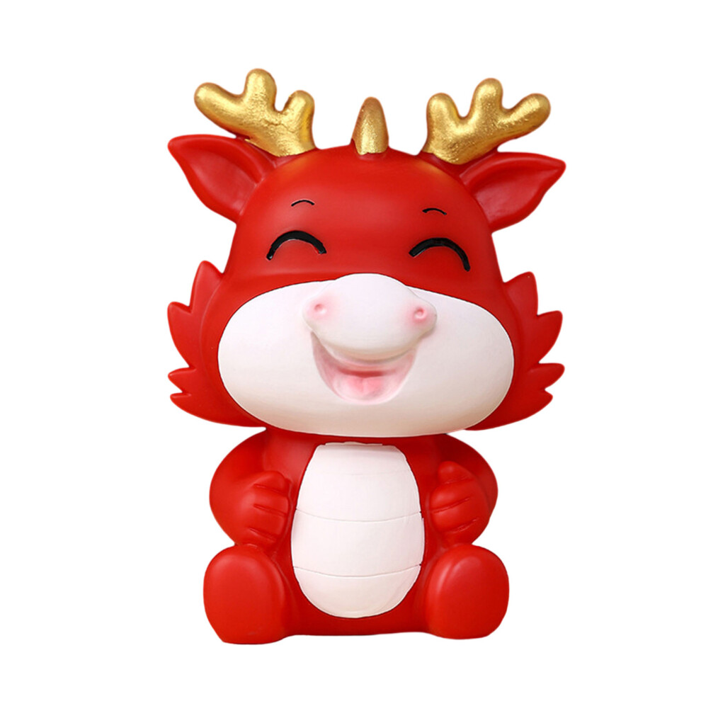 Fun Piggy Banks Save Money Box-Large Red Squinting Dragon 7732000368523