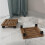 Sturdy built wooden plant shelf with efficient roll function for daily use (25 x 25 cm). 3