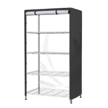 Shelf Cover, with Hook Loop Closure, Storage Wire Rack Cover, Fits Wire Shelves 36L x 18W x 72H Ref: 3979
