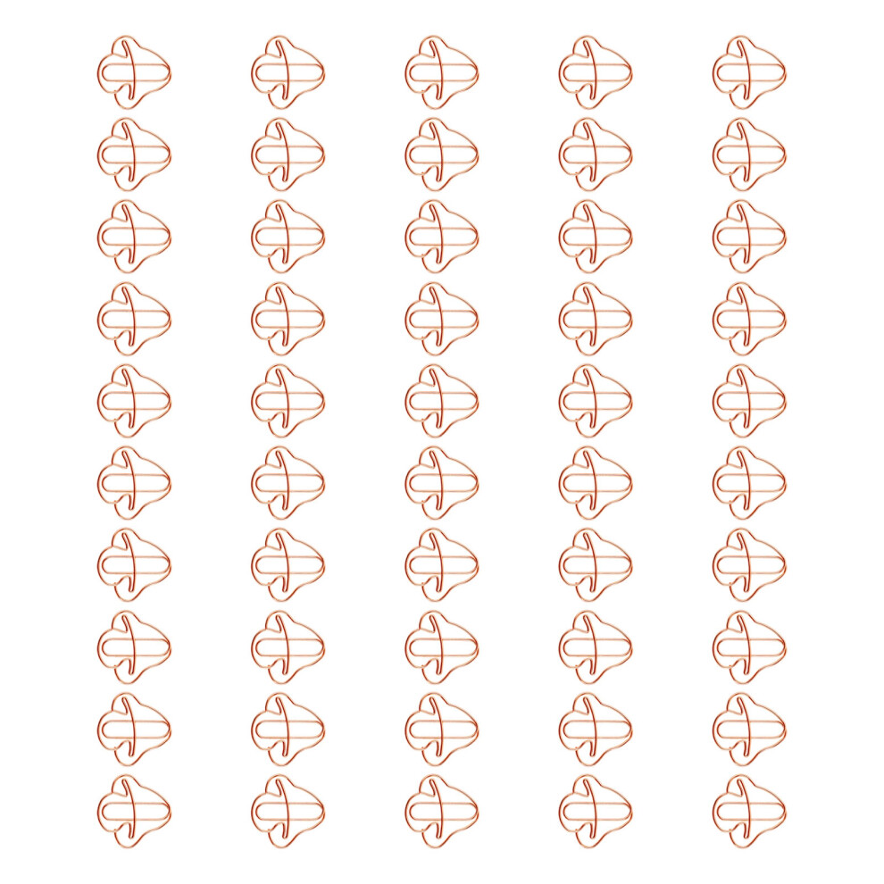 50Pcs Mushroom Shape Paper Clip 30X30mm Metal-Rose Gold 7696001168653