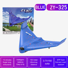 (blue) 2023 ZY-325 RC Flygplan 2.4Ghz Fjärrstyrt Jaktplan Hobbyplan EPP Skumglider för Barn Radio
