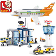 (678pcs no box) 678 delar stadsflygning internationell flygplats fraktflygplansmodell tegelstenar flygplan byggstena