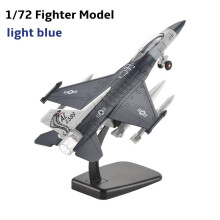 (light blue F-16) 1/72 Skala F16 Soufa Jaktplan Gjuten Flygplan Heminredning Flygplansmodell för Hemmet 1/100 Skala F1