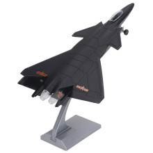 (Black) Dragbar jaktflygplansmodellleksak med ljud Lätt legering gjuten militärflygplansmodellleksak Orna
