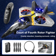 (United States3 battery SILVER) Drönartillbehör Hobbyplan LED-lampor Avtagbart batteri Glidflygplan Fjärrkontrollleksak 15 min