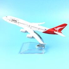 (Photo Color) Flygplansmodell Gjuten Metallmodell Flygplan 16cm 1:400 Qantas Boeing 747 Flygplansmodell Leksakspla