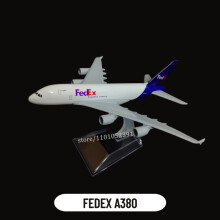 (1.Fedex A380) Skala 1:400 Metallflygplansmodell, Turkiskt B777 Flygplan Gjuten Flygplansminiatyr, Barnrum