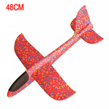 (48cm Red) DIY-flygplan 37/48 CM Handkastflygplan EPP Skum Launch Fly Glider Modellflygplan Utomhus Roliga Leks