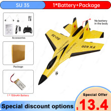 (Special Offer SU35 2) RC Flygplan SU35 2.4G Med LED-Lampor F22 Flygplan Fjärrkontroll Flygande Modell Glidflygplan SU57 EP