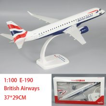 (BRITISH) 1:100 Skala E-190 E190 AIRFRANCE BRITISH AIRWAYS Airlines ABS Plast Flygplansmodell Leksaksflygplan