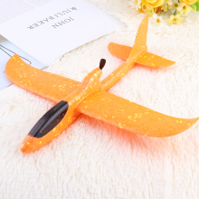 (Orange) Flygplansleksaker Kastflygplan USB-laddningsbart Flygande Flygplan DIY Glidflygplansmodell Fl