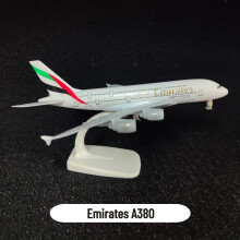 (Emirates A380) Skala 1:250 Metallflygreplika, Qatar A380 Flygplansmodell Flygplansminiatyr, Rumsdekor Julklapp
