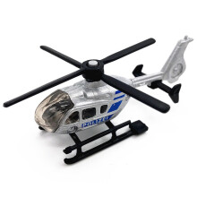 (Silver) 1 st barns helikopterleksak legering polisflygplan militärmodell ornament pojkleksak taxisimulering