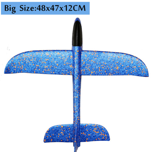 (48 Blue Plane) Stort skumplan, glidflygplan, handkastflygplan, tröghetsflygplan, EPP-bubblaplan, utomhuslansering,