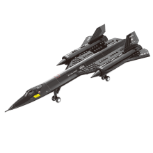 (No Box) 183 st 1/74 Flygplansmodellbygge Plast SR-71 BLACKBIRD Scoutplane Blocks Militär Jet Bricks Co