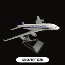 (18.SINGAPORE A380) Metallreplika av flygplan i skala 1:400, Pakistan PIA-flygplansmodell, gjuten miniatyr, barnrum