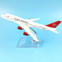 (Photo Color) 16 cm flygplansmodell Virgin Atlantic Boeing 737 flygplansmodell 1:400 gjuten metallflygplan