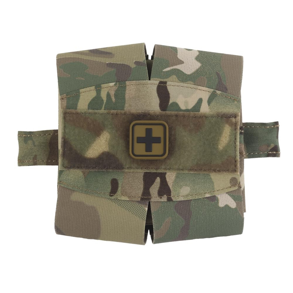 Tactical Micro Trauma IFAK Bag, First Aid Pouch, Plus Size Medic Kit EDC for MOLLE Belt Waist Bag CP Plus Size