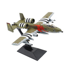 (A) Gjuten metalllegering A10 A-10 Thunderbolt II modell 1/144 skala flygplan jaktplan modell leksak för