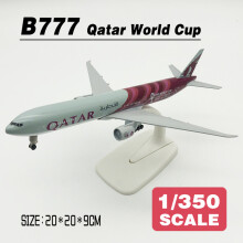 (With Box-B777) Flygplansmodell 20 cm Skala 1:350 Qatar Airways B777 Metallgjuten Flygplan Flygplansleksaker För Bar