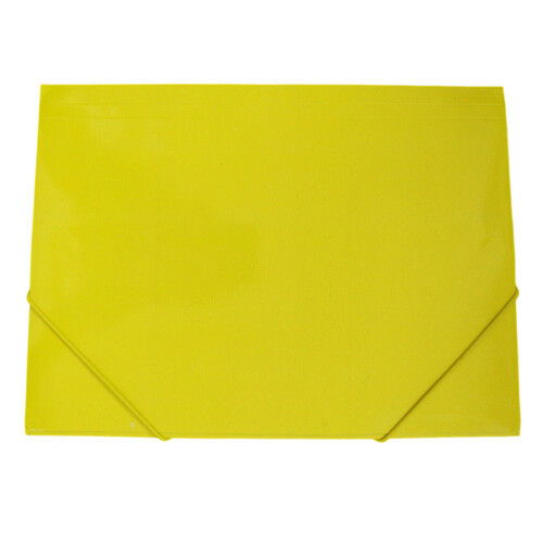 Expandable A4 File Bag Elastic Band Secured Storage-Yellow