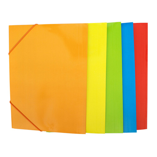 Expandable A4 File Bag Elastic Band Secured Storage-Yellow 1