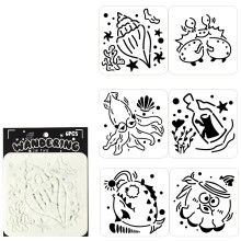 6Pcs Marine Animal Stencils 5x5Inch-Wandering in the sky