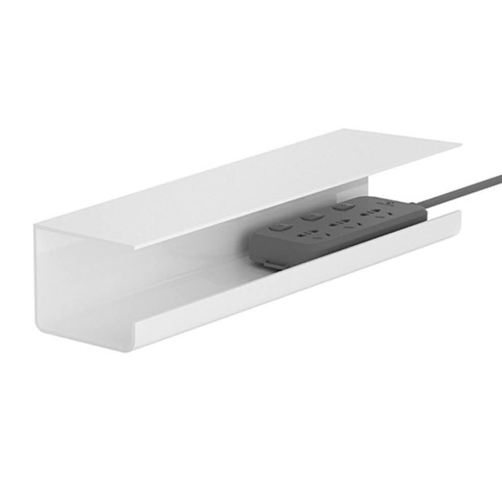 Cable Management Tray For Under Desk Organization, Reduce Clutter And Optimize Cord Control With No Punch Design, Durable Pvc Material Wire Slot Syste 9198585221529