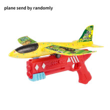 (Red gun with box) Skumplankastare EPP Bubbelflygplan Glidflygplan Handkast Katapultplan Leksak för Barn Katapultvapen