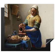 Ceramic Hob Splash Guard Kitchen The Milkmaid Painting by Johannes Vermeer